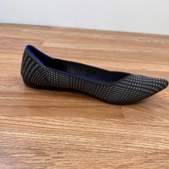 Rothy's The Point Limited Edition Flats in Glen Plaid Size 7.5 Grey Pointed Toe - Picture 6 of 8